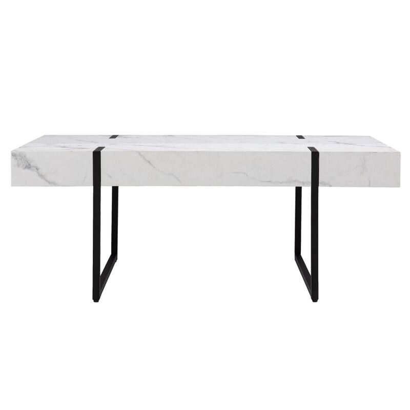 SEI Furniture Kiernan Modern Faux Marble Coffee Table