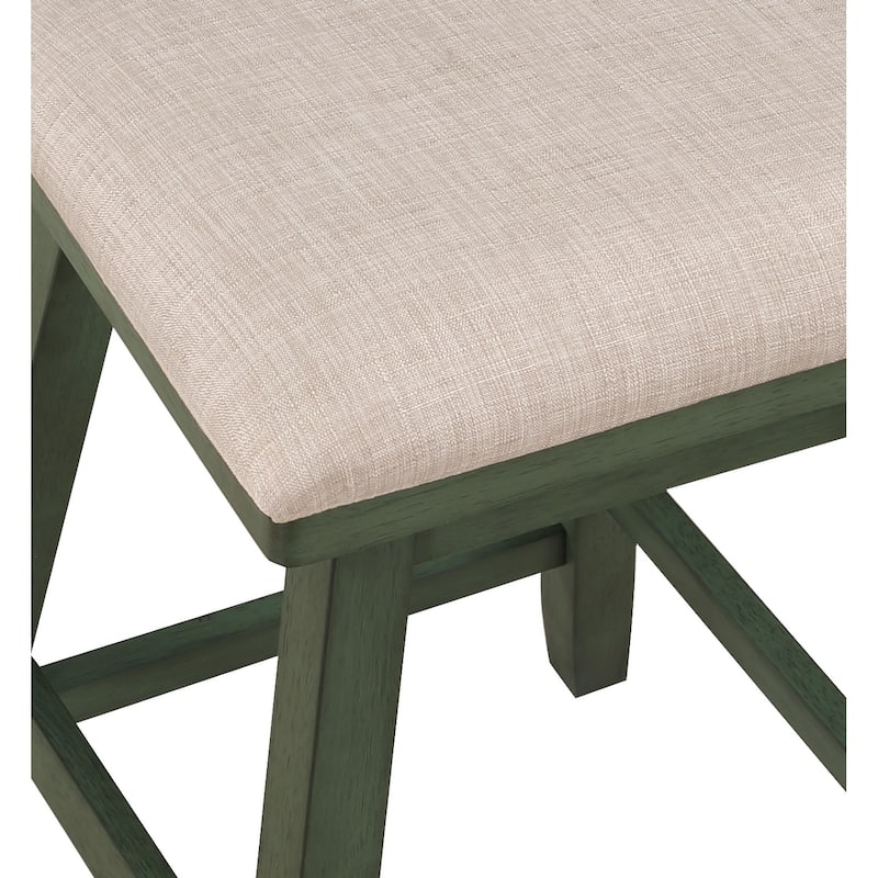 Brookline Wooden Linen Swivel Dining Room Barstool