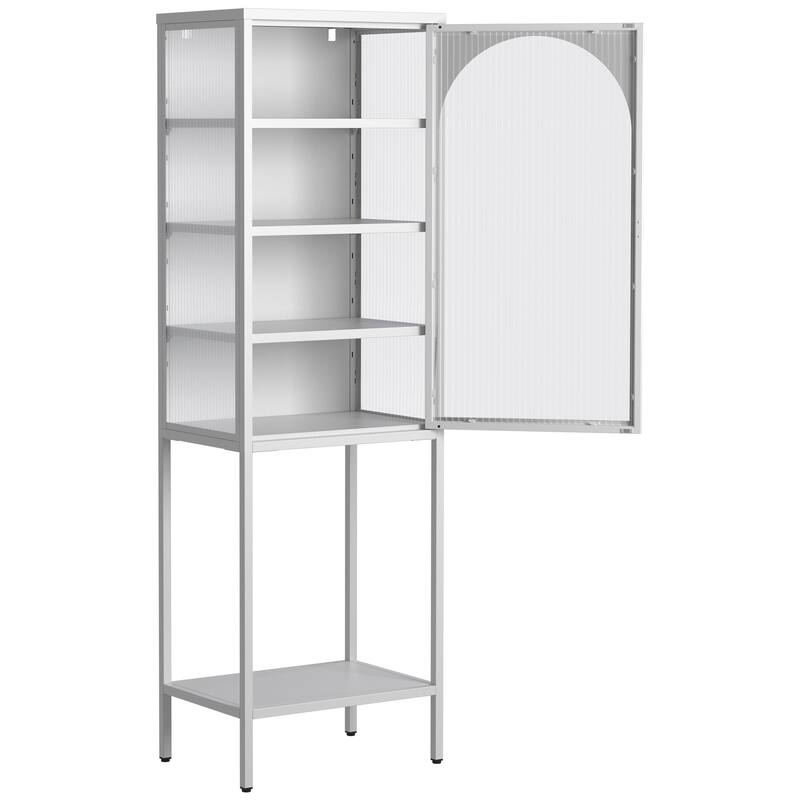 5-Tier Cube Bookshelf Storage Cabinet with 3 Adjustable Shelves