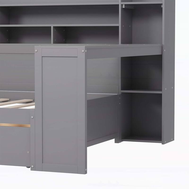 Daybed with Smart Storage and Efficient Study Desk for Space Optimization