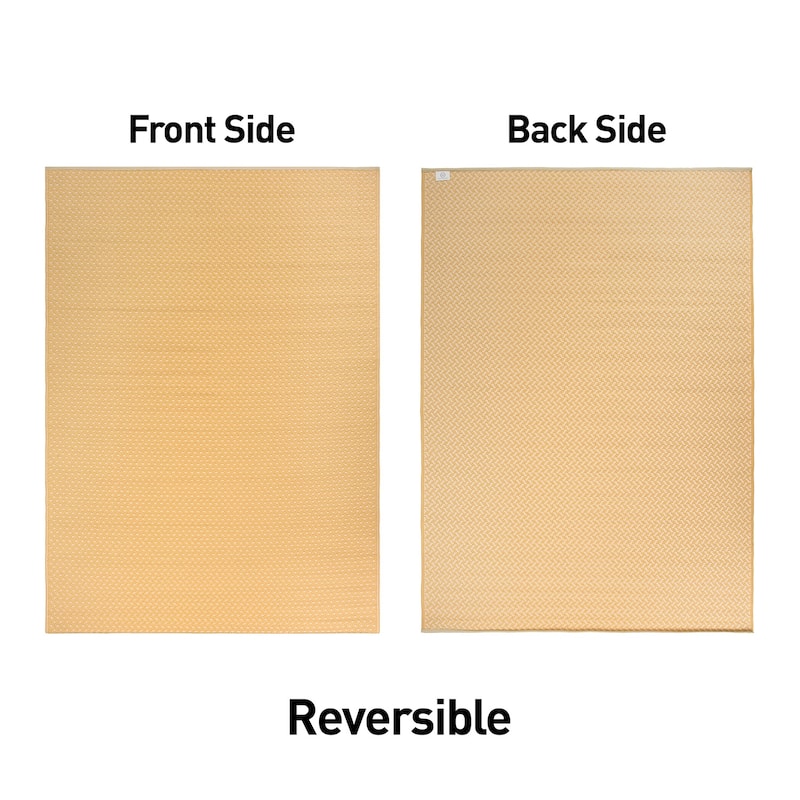 Contemporay Solid Reversible Plastic Outdoor Rugs