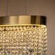 preview thumbnail 3 of 5, Oval Modern Gold Crystal Fringe LED Chandelier 33" 30W For Kitchen Island