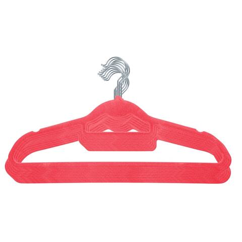 IRIS Non-Slip Clothes Hanger in Pink, Set of 10