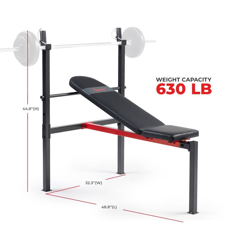 Adjustable Standard Incline Weight Bench with Rack BH623008 - Gray - 48.8 x 32.3 x 44.8