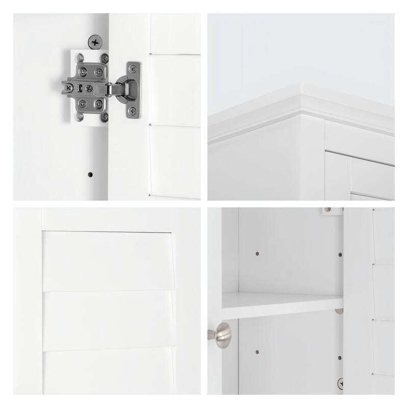 COSTARS Space-Saving Over-the-Toilet Storage Cabinet with Adjustable Shelf, White