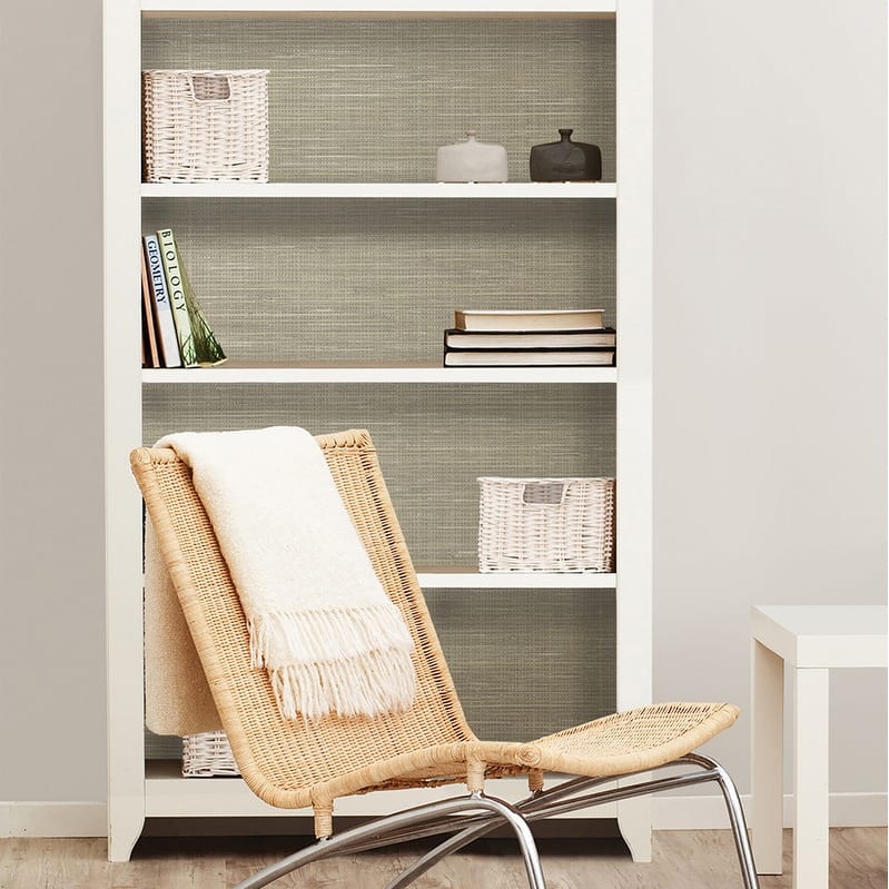 NuWallpaper Wheat Faux Grasscloth Peel & Stick Wallpaper - 216in x 20.5in x 0.025in