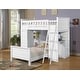 preview thumbnail 3 of 4, Twin Over Twin Bunk Bed with Built-in Desk, White
