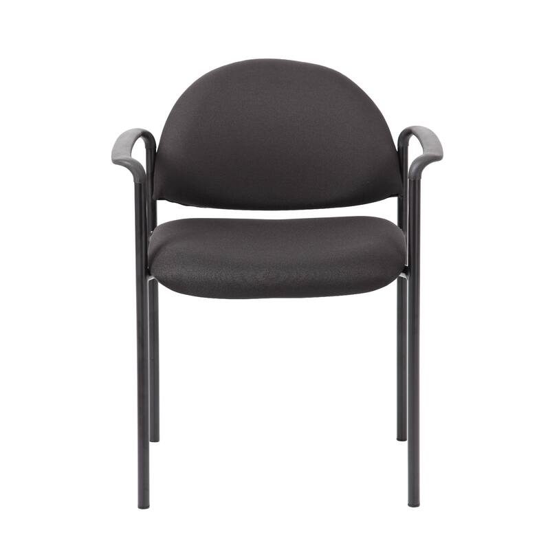 Wade Diamond Stackable Chair, Molded Cap, Waterfall Seat, Black Crepe