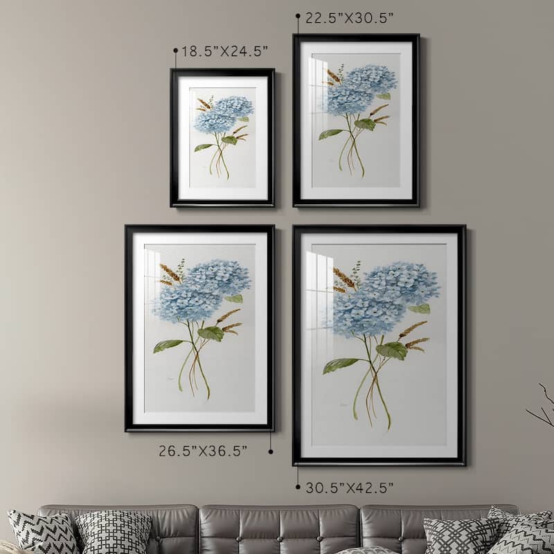 Petite Blue Hydrangea I Premium Framed Print - Ready to Hang