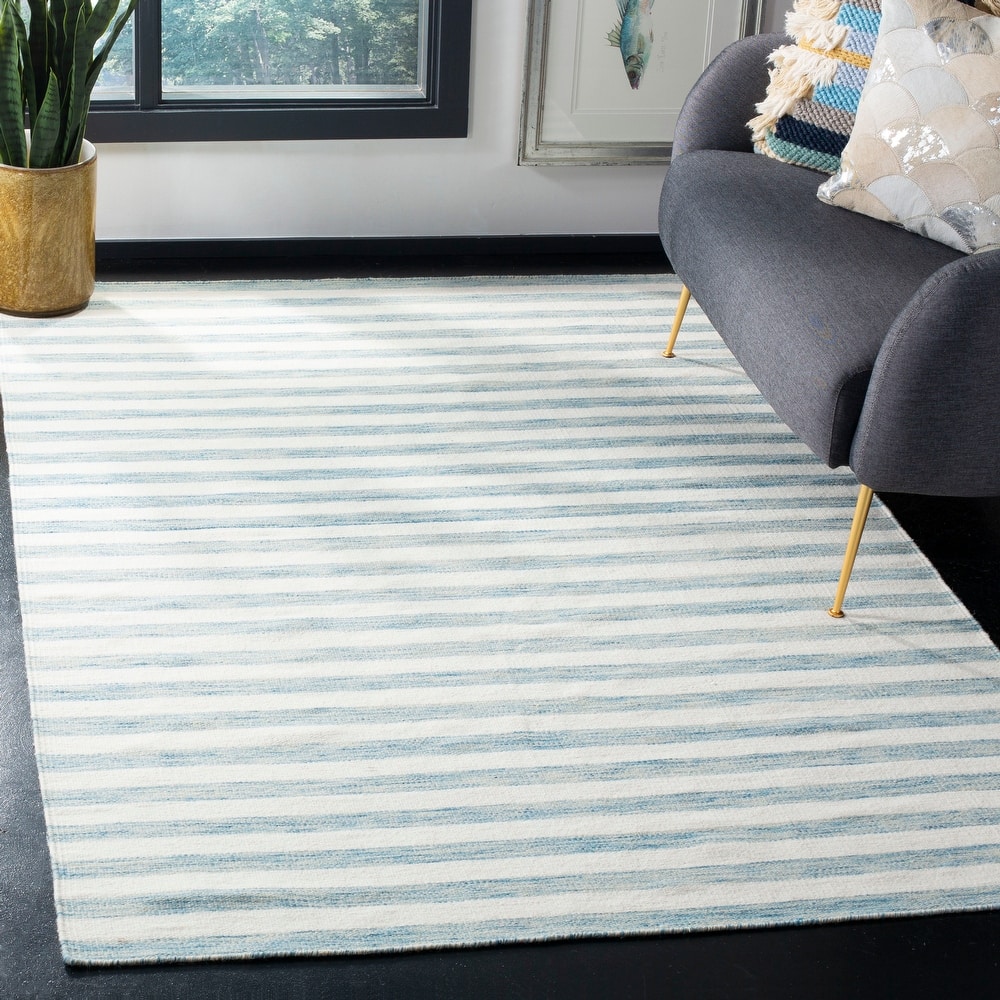 SAFAVIEH Dhurries Aiva Hand-knotted Stripe Area Rug