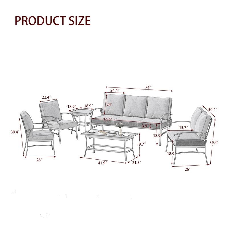 DREAMSIDEA Outdoor Furniture Conversation Patio Set