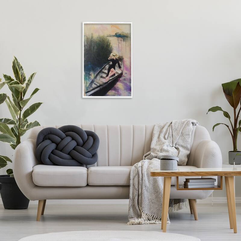 Stupell Fashion Diva on River Boat Framed Giclee Art Design By Lucille Lee