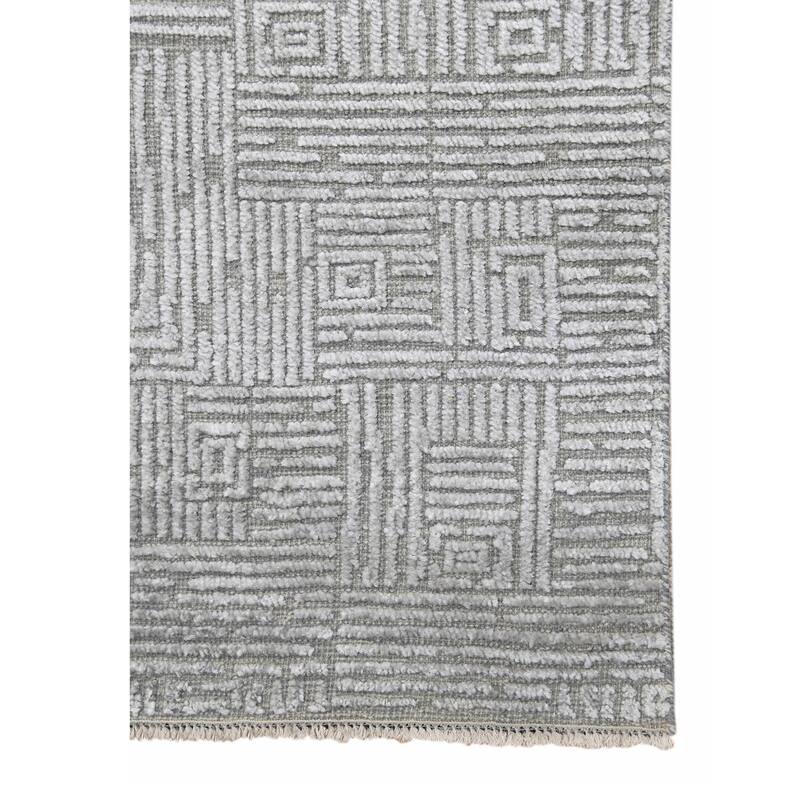 Quartz Desoto Modern & Contemporary Geometric Hand-Knotted Area Rug