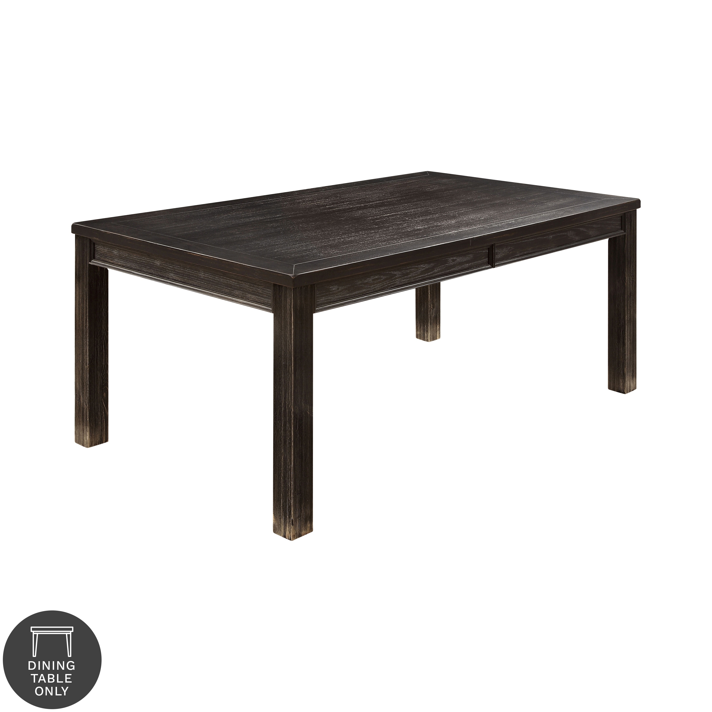 Furniture Of America Tays Contemporary Black Solid Wood Dining Table