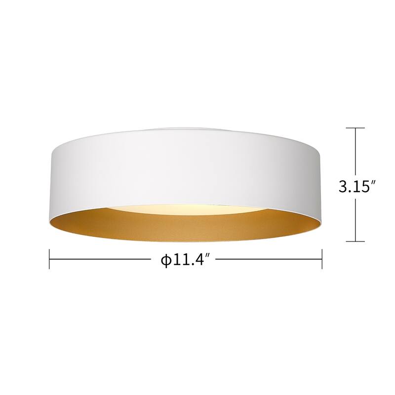 11 Inch/14 Inch / 20 Inch LED Flush Mount Ceiling Light with Frosted Glass Shade