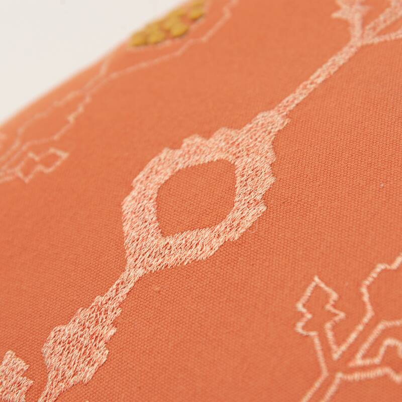 Rizzy Home Transitional Orange Pillow Cover - 20" x 20"