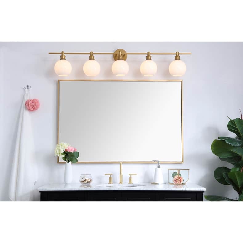 Camille 5-Light Frosted Glass Wall Sconce
