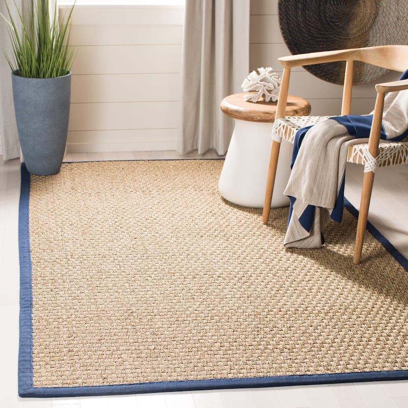 SAFAVIEH Natural Fiber Marina Basketweave Seagrass Rug