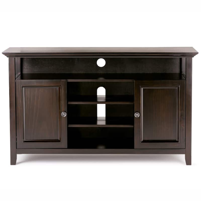 WYNDENHALL Halifax 54 inch Wide Solid Wood Transitional TV Stand - 54'' W x 18.9'' D x 31.9'' H