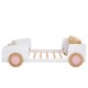 preview thumbnail 8 of 8, Full Size Car-Shaped Platform Kids Bed Frame with Soft Cushion Headboard, Built-in Footboard Shelves, and Fun Design, White