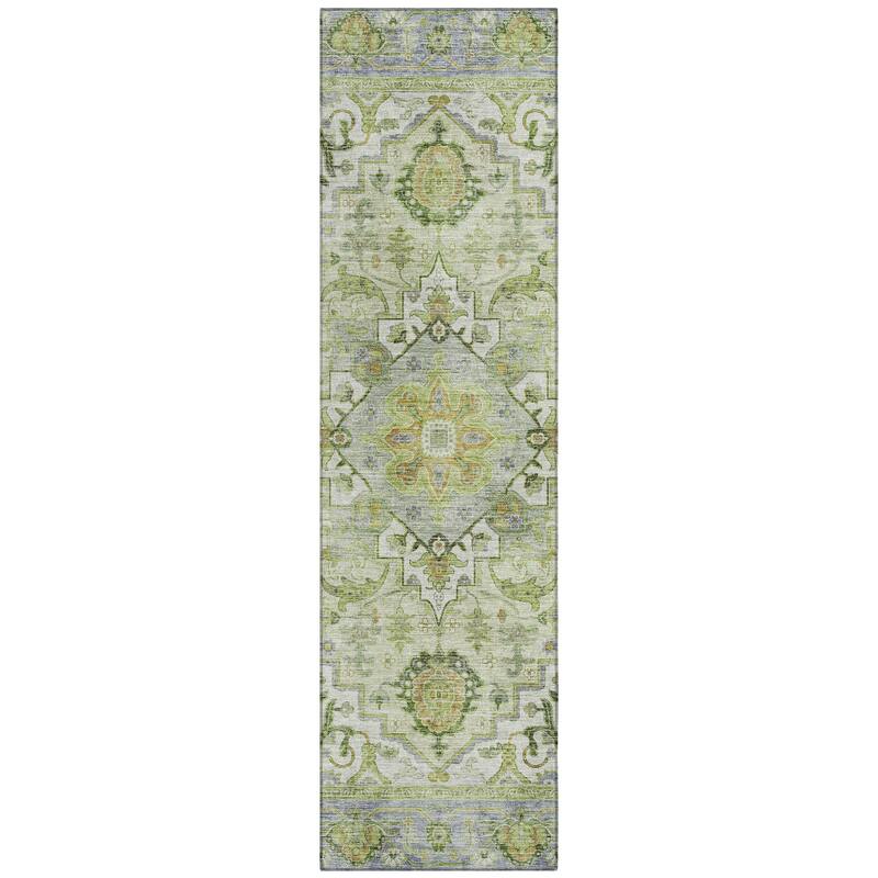 Machine Washable Indoor/Outdoor Traditional Vintage Chantille Rug
