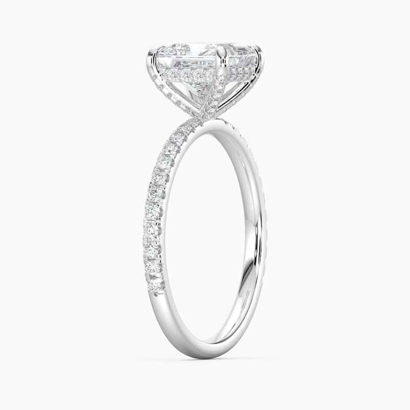 Auriya 14k Gold Lab Grown Princess Diamond Luxe Hidden Halo Engagement Ring 1.00 to 5.00 ct. tw. (F-G, VS)