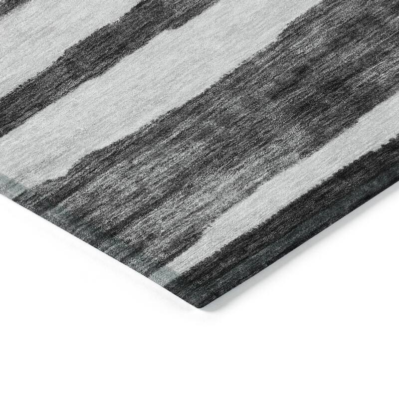 HomeRoots Striped Transitional Rectangle Outdoor Rug