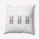 preview thumbnail 7 of 15, Bunny Triplets Easter Decorative Throw Pillow Wave Top Blue - 14" x 20"