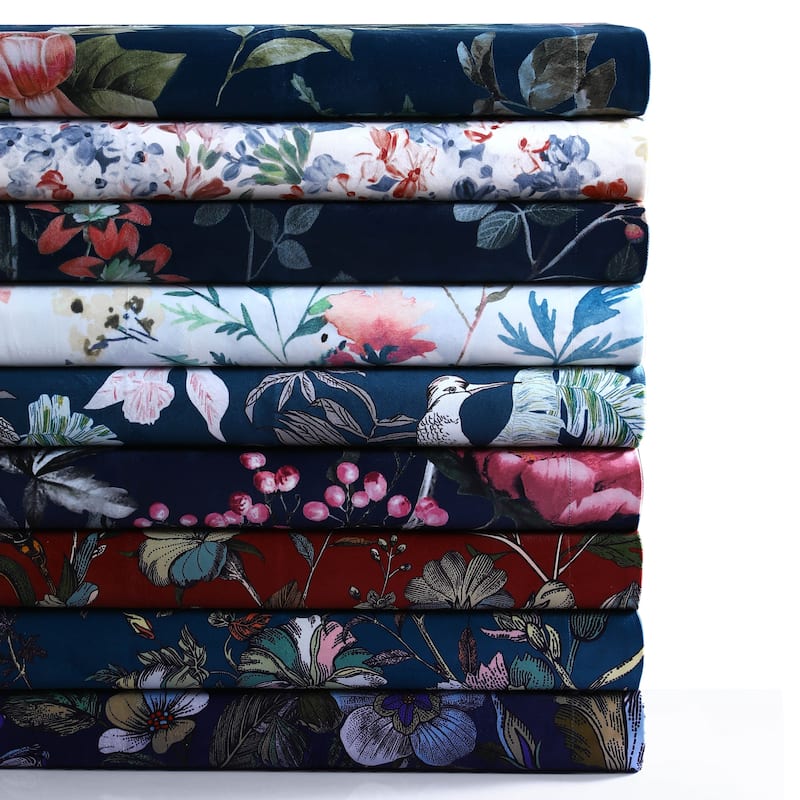Printed Velvet Oversized Duvet Cover Set