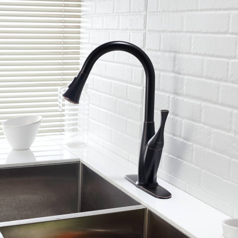 Kitchen Faucet with Pull Out Spraye, Oil-Rubbed Bronze - Oil-Rubbed Bronze