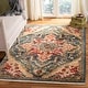preview thumbnail 5 of 22, SAFAVIEH Kashan Adelma Oriental Rug with Fringe 3'3" x 4'10" - Blue/Beige - Rectangle