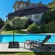 preview thumbnail 22 of 64, Ainfox 10 ft. Patio Offset Solar LED Umbrellas Cantilever Outside Umbrellas with Base