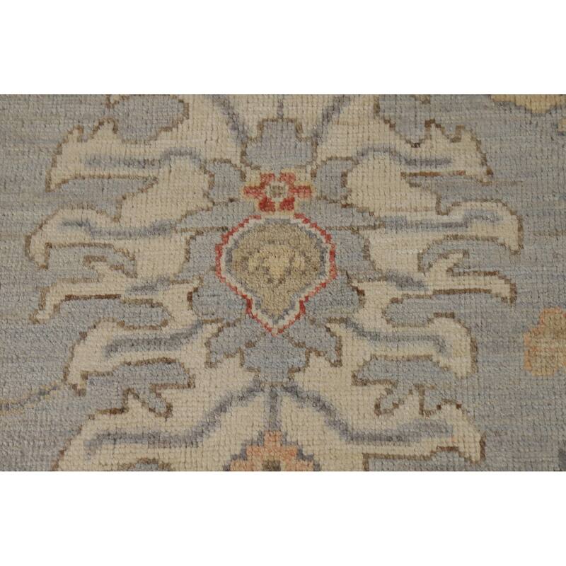 Hand Knotted Oriental 100% Wool Carpet Transitional All-Over Greys & Charcoal Oushak Area Rug - 9' 8'' X 8' 1''