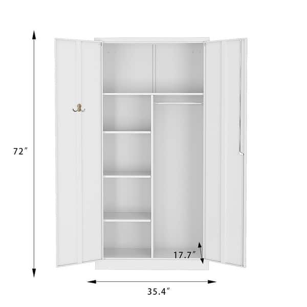 72in H Locker File Cabinet with Adjustable shelves and Clothes rail ...