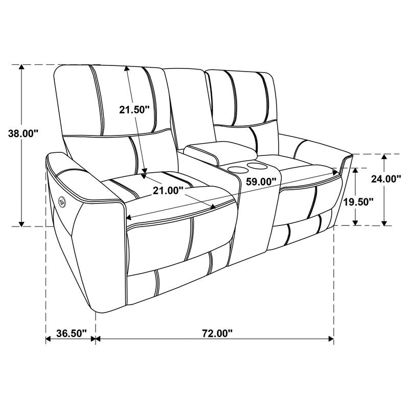 Greenfield Upholstered Power Reclining Loveseat