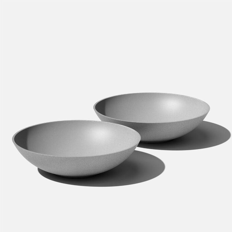 Veradek Mason Series Lane Bowl - 6"H x 24"DIA 2PK - Grey