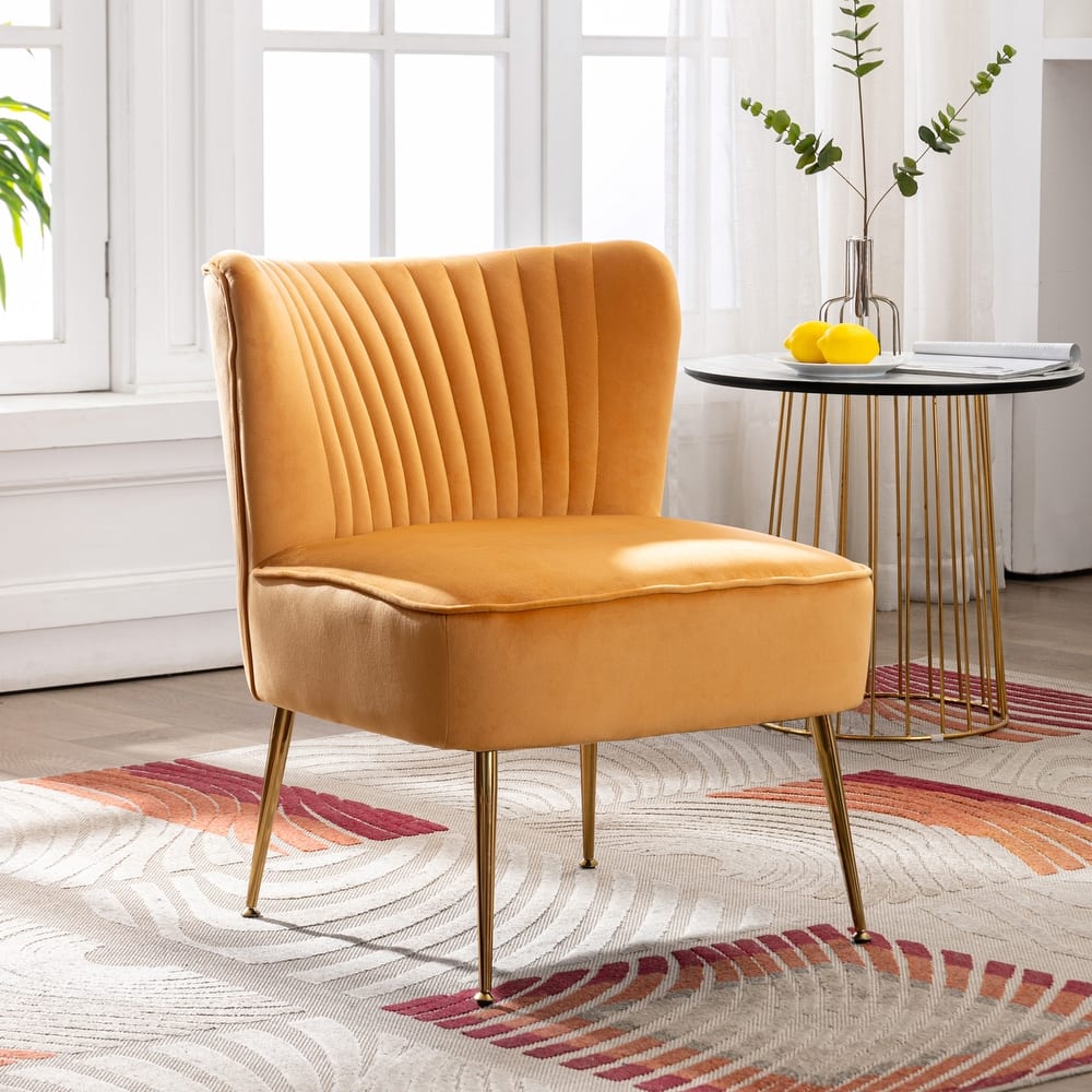 Heaven Contemporary Velvet Upholstered Accent Chair