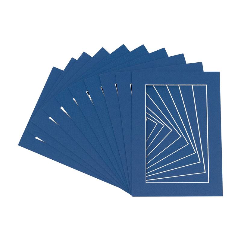 13x19 Mat Bevel Cut for 11.5x17 Photos - Acid Free Royal Blue Precut Matboard - For Pictures, Photos, Framing