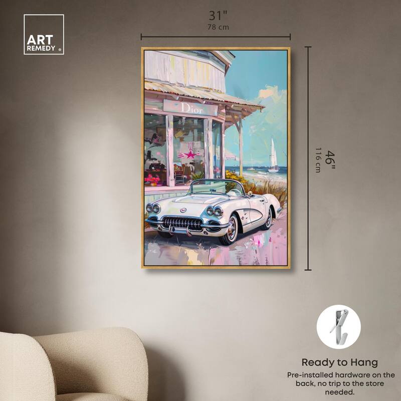 Classic Beach Store Canvas by Art Remedy