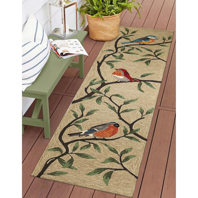 Liora Manne Ravella Birds On Branches Indoor/Outdoor Rug