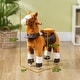 preview thumbnail 6 of 7, Ride on Horse, Walking Horse Toy, Kids Plush Riding Horse, Pony with Wheels & Neighing Sound for 3-5 Years Old up to 132 Pounds