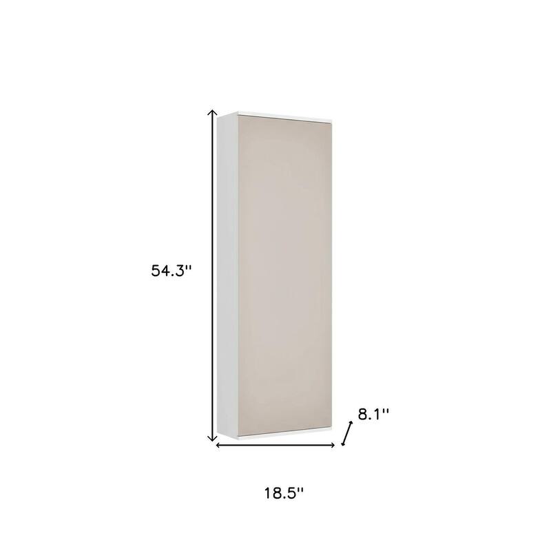 HomeRoots White Ten Pair Wall Mounted WoodShoe Rack - 18.50 in. x 54.30 in. x 8.10 in.