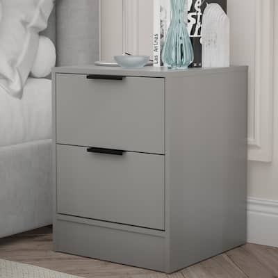 Kappesberg Vails 17 in W Modern 2-Drawer Nightstand – Small Bedroom Storage