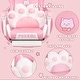 preview thumbnail 44 of 46, BOSSIN Gaming Chair with Cat Ears and Cat Paw Cushion Pillow,Cute Kawaii Reclining Computer Chair for Girl with Footrest