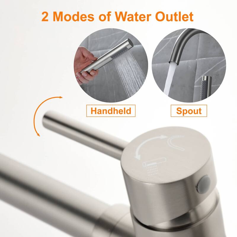 Freestanding Tub Faucet With Hand Shower Bathroom Floor Mounted Tub Filler Double Handle Bathtub Faucets Trim With Sprayer