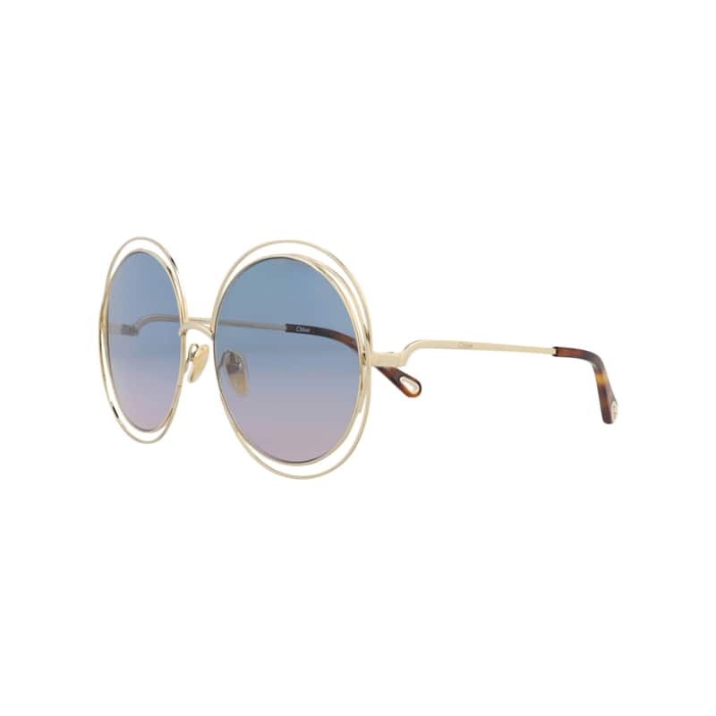 Chloé Round-Frame Metal Sunglasses
