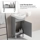 preview thumbnail 21 of 23, 18-inch mini bathroom cabinet with ceramic sink
