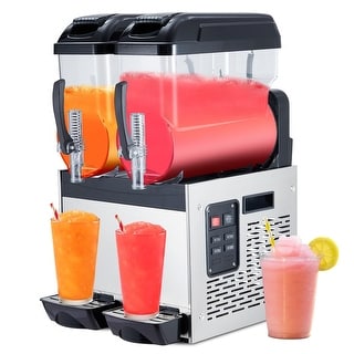 Commercial Slushy Machine - Stainless Steel Self-cleaning Frozen Drink 