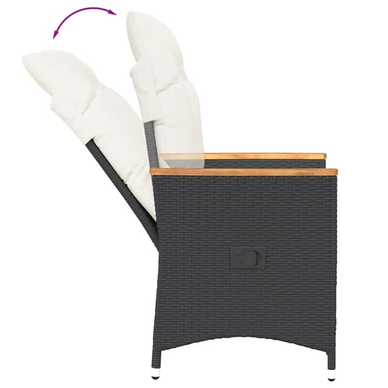 vidaXL Bistro Set Beige/Black/Brown/Grey - 23.2 x 22.0 x 36.2