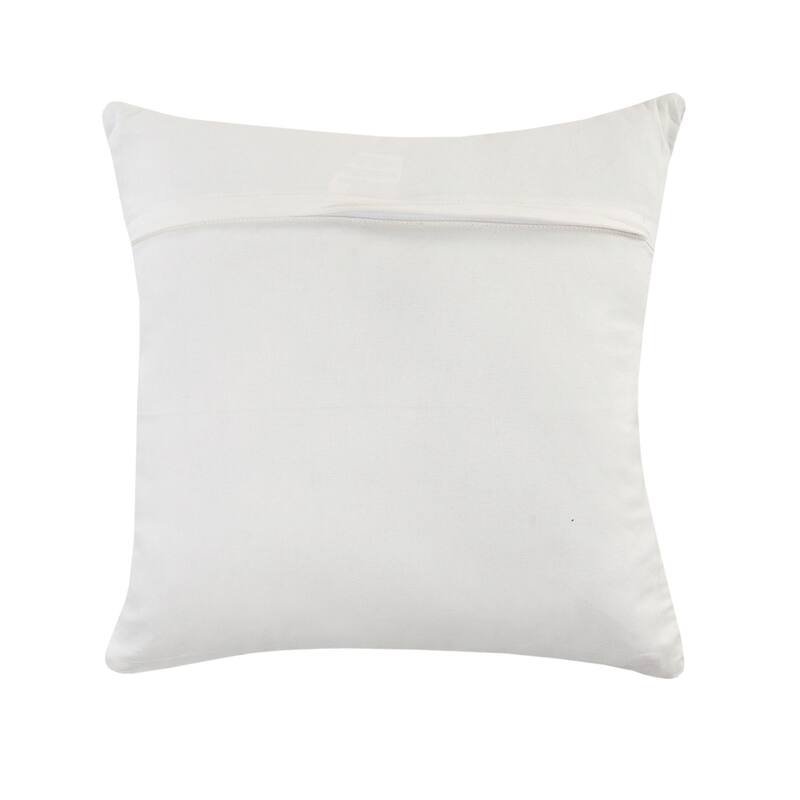 20" White and Light Blue Striped Square Throw Pillow
